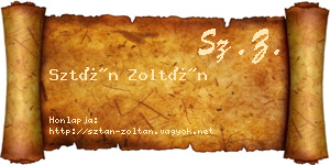 Sztán Zoltán névjegykártya